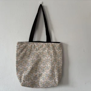 Waterproof Bag Stylish Cotton Tote Bag with Waterproof Lining