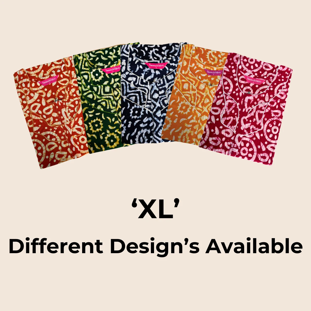 Batik Nighty Cotton Women’s Printed Nightwear - XL Size