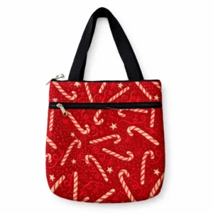 printed cotton sponge bag double zip