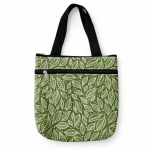 printed cotton sponge bag double zip