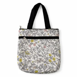 printed cotton sponge bag double zip
