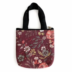 printed cotton sponge bag single zip