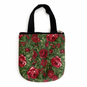 printed cotton sponge bag single zip