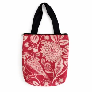 printed cotton sponge bag single zip