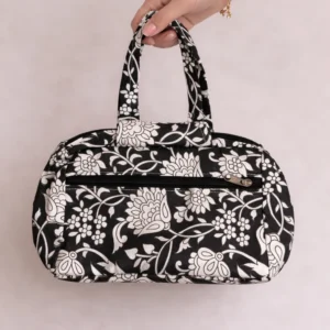 Two Zip Cotton Small Bag