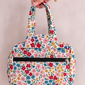 Two Zip Cotton Small Bag