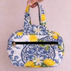 Two Zip Cotton Small Bag