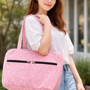 4 zip bag cotton handbag