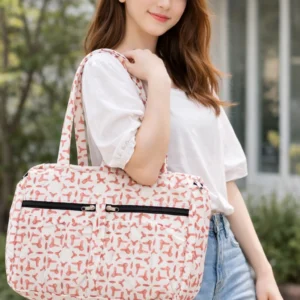 4 zip bag cotton handbag