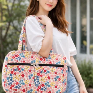 4 zip bag cotton handbag