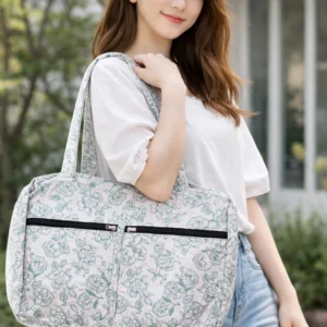 4 zip bag cotton handbag