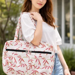 4 zip bag cotton handbag