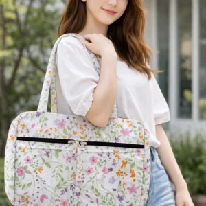 4 zip bag cotton handbag