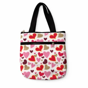 printed cotton sponge bag double zip