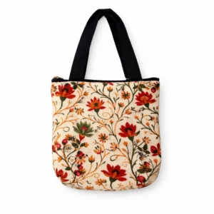printed cotton sponge bag single zip