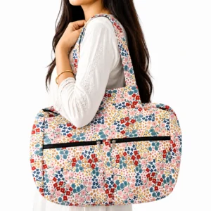 4 zip bag cotton handbag