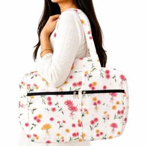 4 zip bag cotton handbag