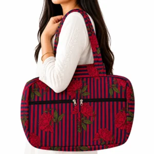 4 zip bag cotton handbag