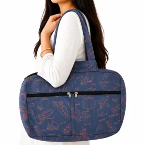 4 zip bag cotton handbag