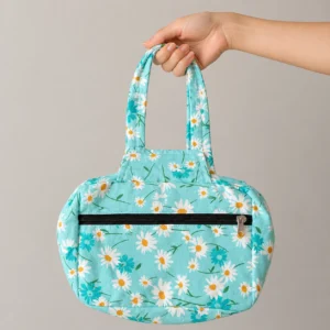 Two Zip Cotton Small Bag