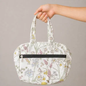 Two Zip Cotton Small Bag