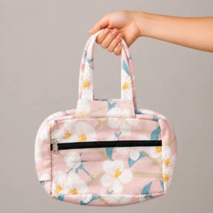 Two Zip Cotton Small Bag