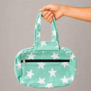 Two Zip Cotton Small Bag