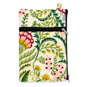 Mobile Pouch Stylish Cotton Two Zip Pouch