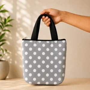 printed cotton sponge bag single zip