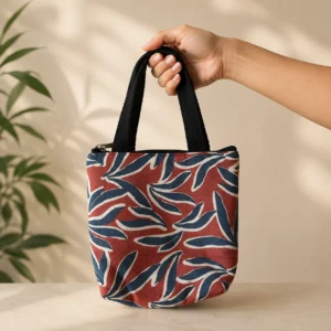 printed cotton sponge bag single zip