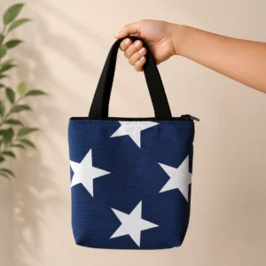 printed cotton sponge bag single zip