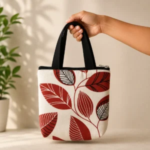 printed cotton sponge bag single zip