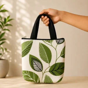 printed cotton sponge bag single zip