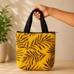 printed cotton sponge bag single zip