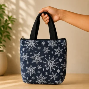 printed cotton sponge bag single zip