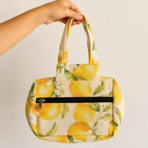 Two Zip Cotton Small Bag