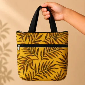 printed cotton sponge bag double zip