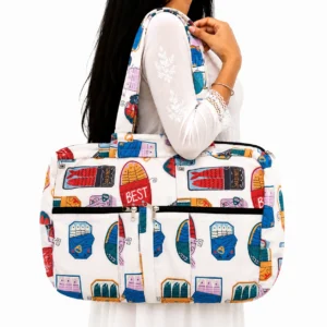 4 zip bag cotton bag