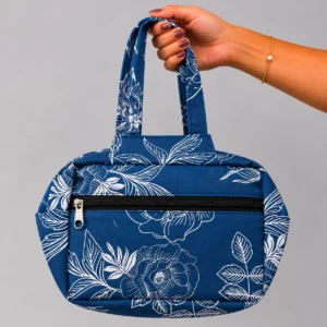 Two Zip Cotton Small Bag