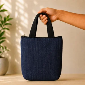 Denim sponge bag single zip