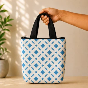 printed cotton sponge bag single zip