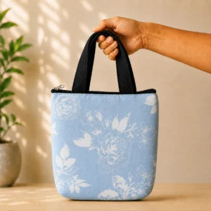printed cotton sponge bag single zip