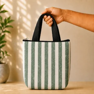 printed cotton sponge bag single zip