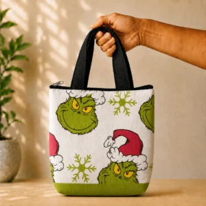printed cotton sponge bag single zip