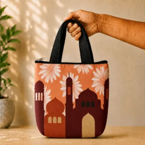 printed cotton sponge bag single zip