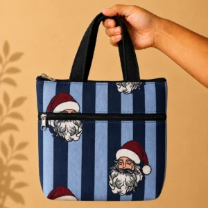 printed cotton sponge bag double zip