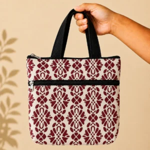 printed cotton sponge bag double zip