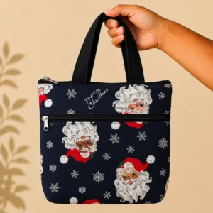 printed cotton sponge bag double zip