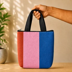 printed cotton sponge bag single zip