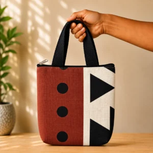 printed cotton sponge bag single zip